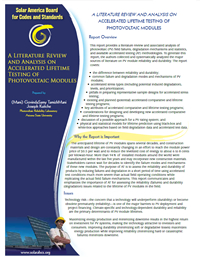 Report cover one-page Potential Impacts of Advanced Metering Infrastructure on Renewable Energy Policy summary.